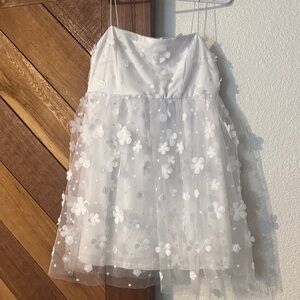 Altar'd State White Floral Mini Dress